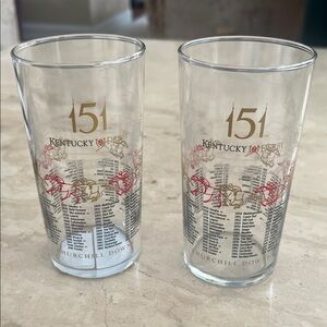 151st Kentucky Derby 12 oz. Mint Julep Glasses Two Pack - Brand New!